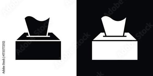 Box tissue icon illustration element design. black glyph icons