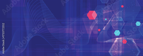 Abstract network and artificial intelligence background for business concept