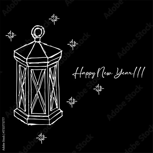 Black and white Christmas doodle collection with hand sketched winter icons for greeting cards, posters, wrapping paper and seasonal decor
