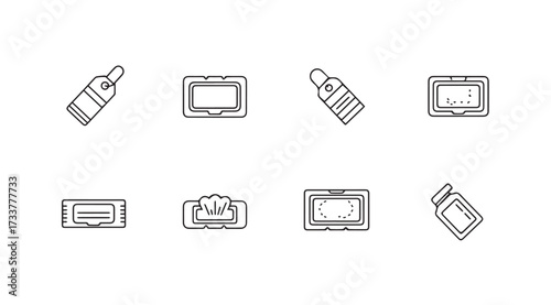Vector art of wipe set