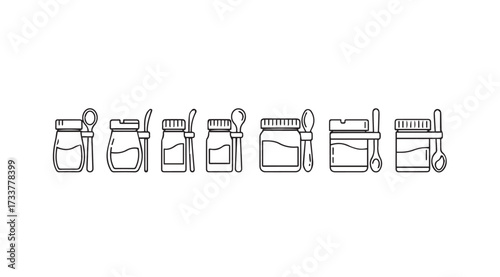 Vector art of honey jar