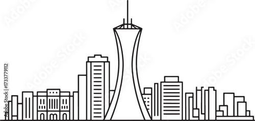 Brasilia Skyline Vector Silhouette Federal District Brazil Cityscape Architecture Landmark