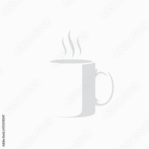 cup of hot coffee and tea with steam vector illustration