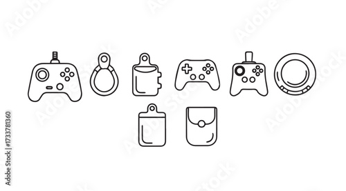 Vector art of gamepads isolated