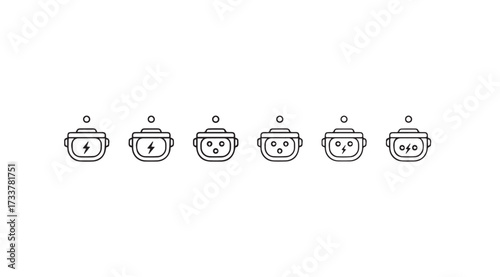 Vector art of battery set