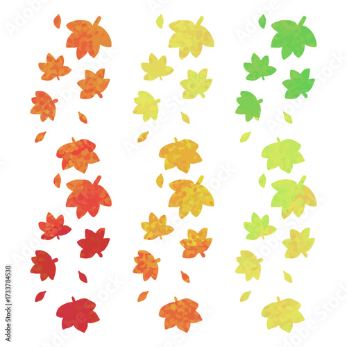 Maple leaves turning red