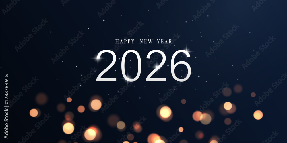 Fototapeta premium Happy New Year 2026 Beautiful background for festival celebration.