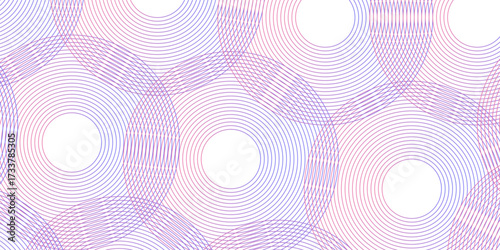 Geometric circle stripe diagonal overlap colorful minimal fabric textile design. abstract background oblique stripe diagonal line wave parallel pink digital vector illustration art pattern.	

