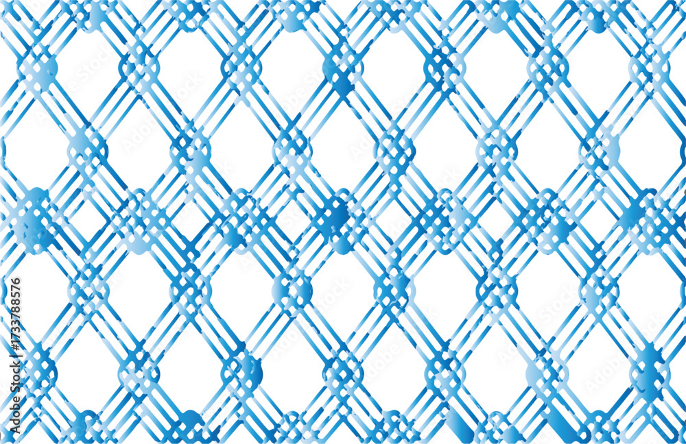 Fototapeta premium Blue Interlocking Diamond Pattern with Gradient Effect illustration