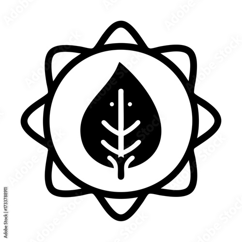 Eco friendly organic product badge symbolizing sustainable, green, and natural certification for environmentally conscious brands and packaging.