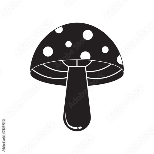 flat icon vector illustration of mushroom