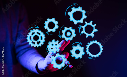 Abstract image of a hand an...