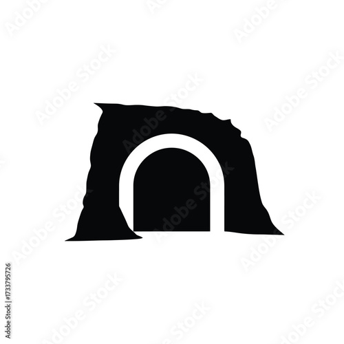 Tunnel Vision A Stark Silhouette of an Archway