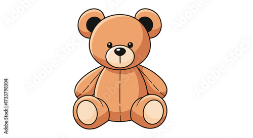 A cuddly brown teddy bear sits patiently waiting for a warm hug and playtime adventures.