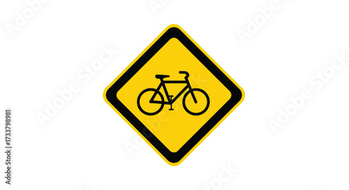 Caution cyclists ahead warning sign indicating a bike route or shared path for bicycles.