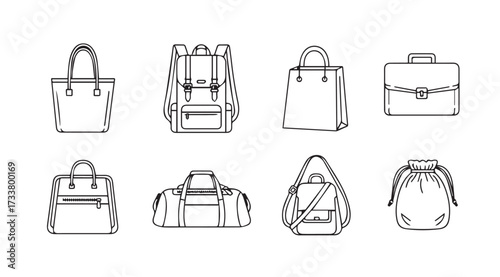 Vector art of bag collection