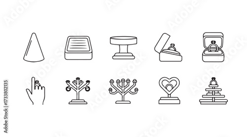 Vector art of jewelry display