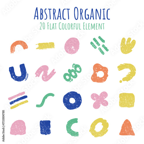 A collection of colorful, textured abstract icons perfect for creative branding,
social media posts, and modern design projects. Each element features a
unique hand-drawn style, evoking fun and artist