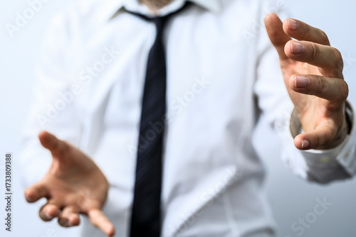 Image of businessman's hand...