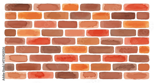 Background of Brick Watercolor