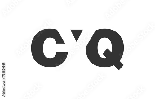 CYQ logo design. Initial letter C Y Q bold font style for tech startups, consulting, corporate branding. Creative company name, headlines typography identity, trendy logotype.