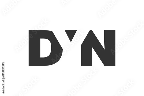 Free Download DYN logo design. Initial letter D Y N bold font style for tech startups, consulting, corporate branding. Creative company name, headlines typography identity, trendy logotype. - GFXLoad