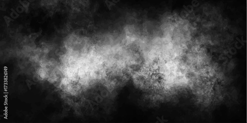 central cloud of white smoke or fog like substance effect Moody Gray Fog Texture dark Background.	