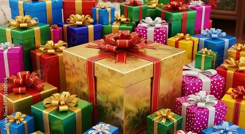 Colorful Gift Boxes for Holidays.