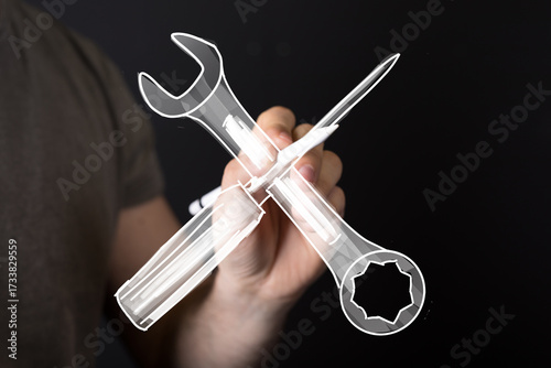 Image of a hand drawing a w...