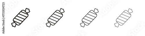 Candy-sweet icon collection. Line vector sign, symbol for web and mobile