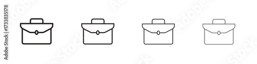 Briefcase icon collection. Line vector sign, symbol for web and mobile