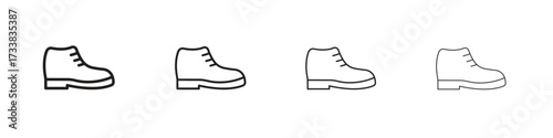 Boot icon collection. Line vector sign, symbol for web and mobile
