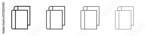 Book copy icon collection. Line vector sign, symbol for web and mobile