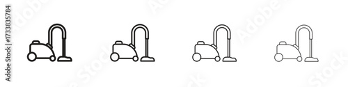 Vacuum cleaner icon collection. Line vector sign, symbol for web and mobile
