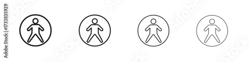 Universal access icon collection. Line vector sign, symbol for web and mobile