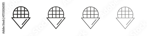 Stroopwafel icon collection. Line vector sign, symbol for web and mobile