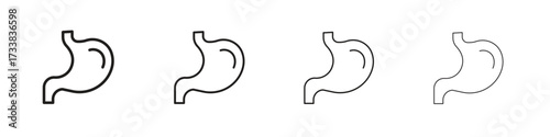 Stomach icon collection. Line vector sign, symbol for web and mobile