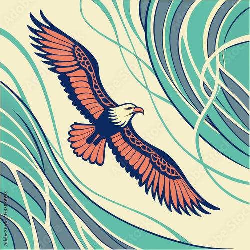 abstract background with birds
