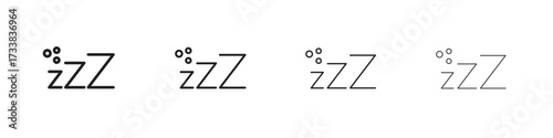 Snooze icon collection. Line vector sign, symbol for web and mobile