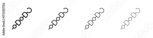 Skewer icon collection. Line vector sign, symbol for web and mobile