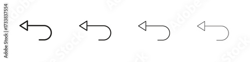 Send back icon collection. Line vector sign, symbol for web and mobile