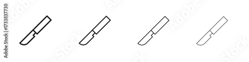 Scalpel path icon collection. Line vector sign, symbol for web and mobile