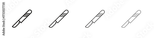 Scalpel icon collection. Line vector sign, symbol for web and mobile
