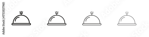 Bell concierge icon collection. Line vector sign, symbol for web and mobile