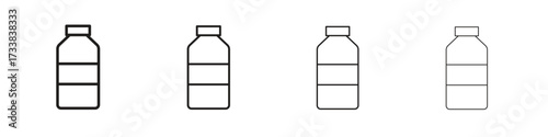 Prescription bottle icon collection. Line vector sign, symbol for web and mobile