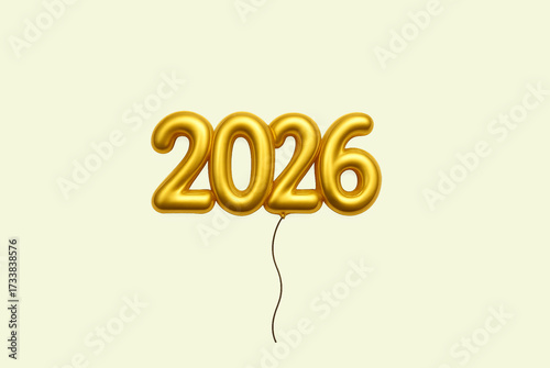 2026 New Year Celebration with Red Balloon Decoration – Festive Party Concept, Holiday Event, and Year-End Celebration Background