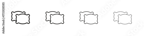 Pillow icon collection. Line vector sign, symbol for web and mobile
