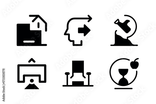 home appliances icons set for web design