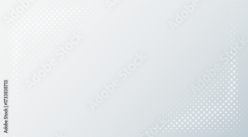 Elegant gradient background featuring soft white and light gray tones, accented with halftone patterns creating a modern, subtle, and visually appealing texture with a clean design