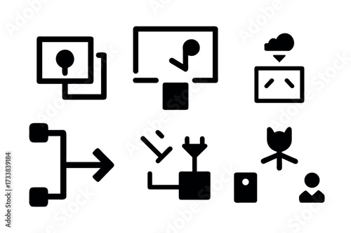 set of toilet icon symbols for web design